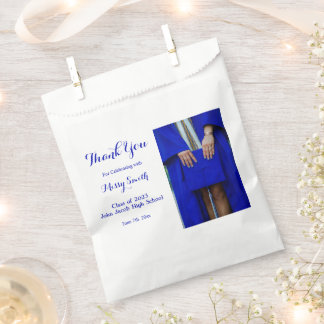 Photo Graduation, Class of 2023 Blue Thank You  Favour Bags