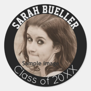 Photo Graduation   Create Your Own Name Class Year Classic Round Sticker