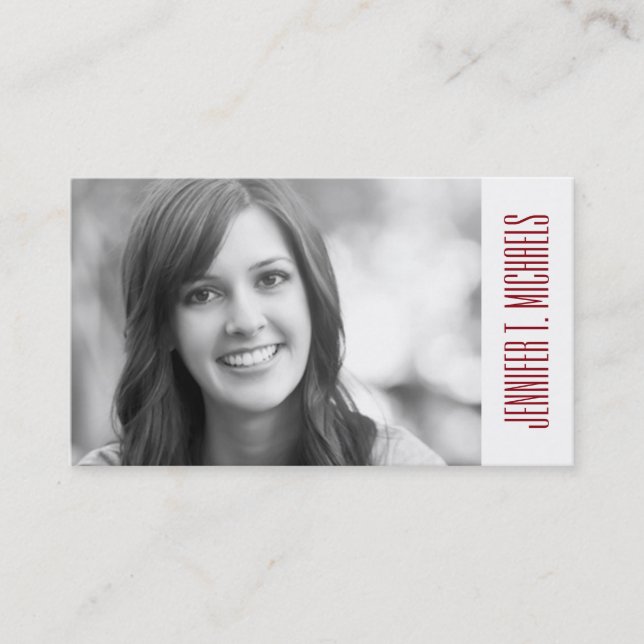 Photo Graduation | Damask Floral Pattern Calling Card (Front)
