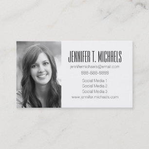 Photo Graduation Damask Pattern Calling Card
