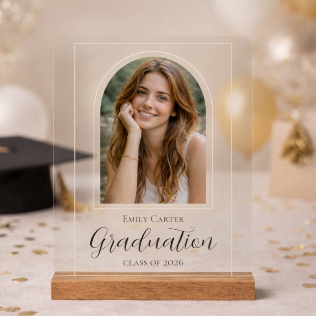 Photo Graduation | Elegant Script Acrylic Sign (Creator Uploaded)