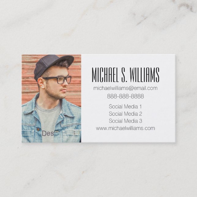 Photo Graduation | Grunge Texture Calling Card (Front)