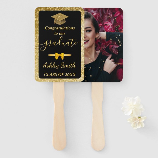 photo  Graduation Hand Fan (Front and Back)