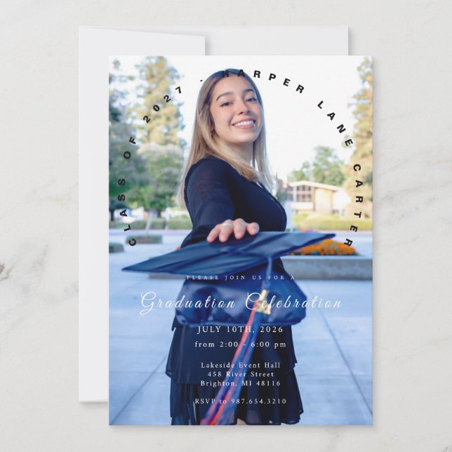 Photo Graduation Invitation, Class of 2026 Invitation (Front)