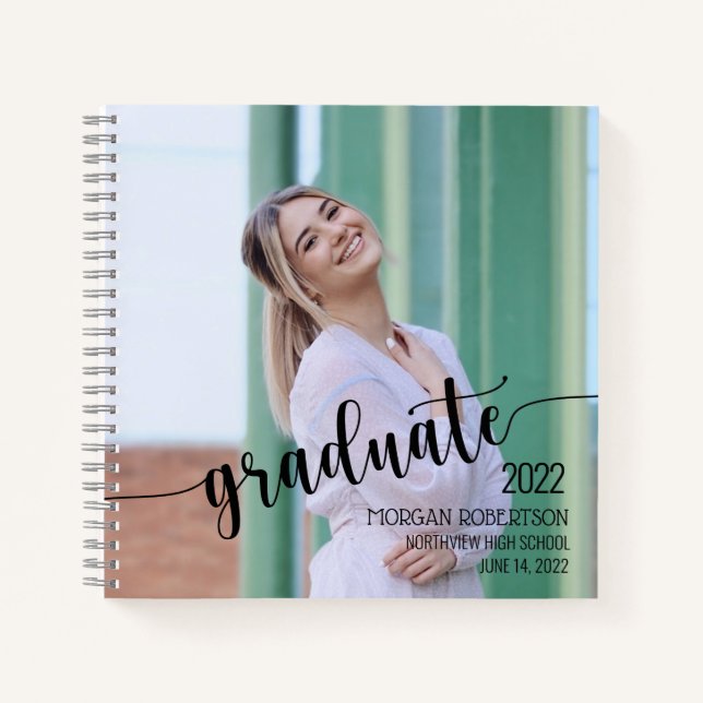 Photo Graduation Keepsake Guest Notebook (Front)