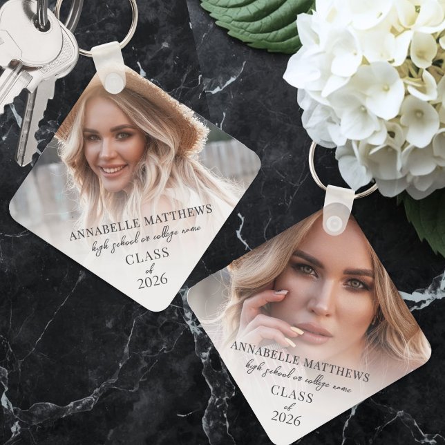 Photo Graduation Key Ring (Elegant Photo Graduation keychain)