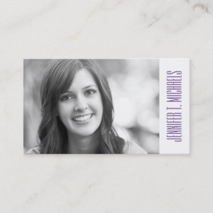Photo Graduation Luxury Purple Wallpaper Calling Card