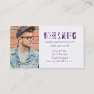 Photo Graduation   Modern Design Calling Card