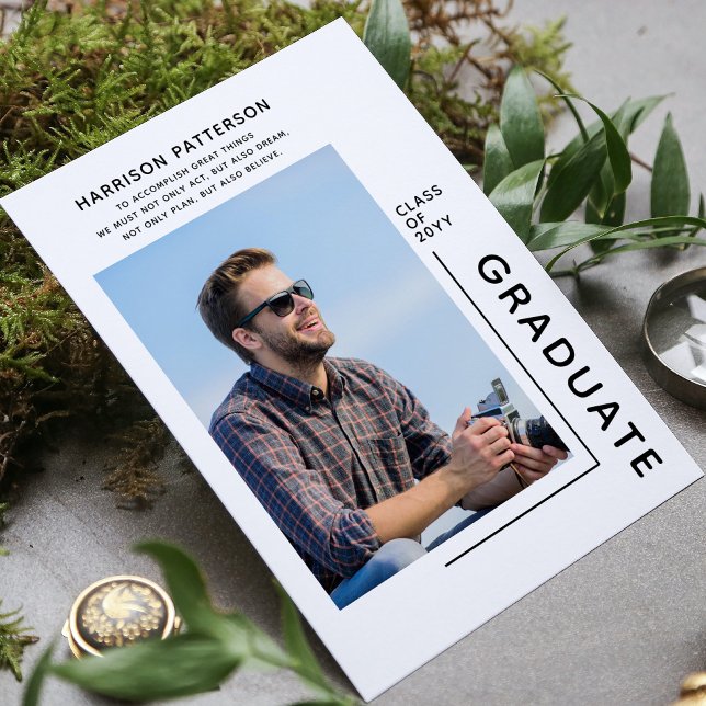 Photo Graduation Modern Script Inspirational Quote (Creator Uploaded)