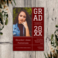 Photo Graduation Open House | Red Invitation