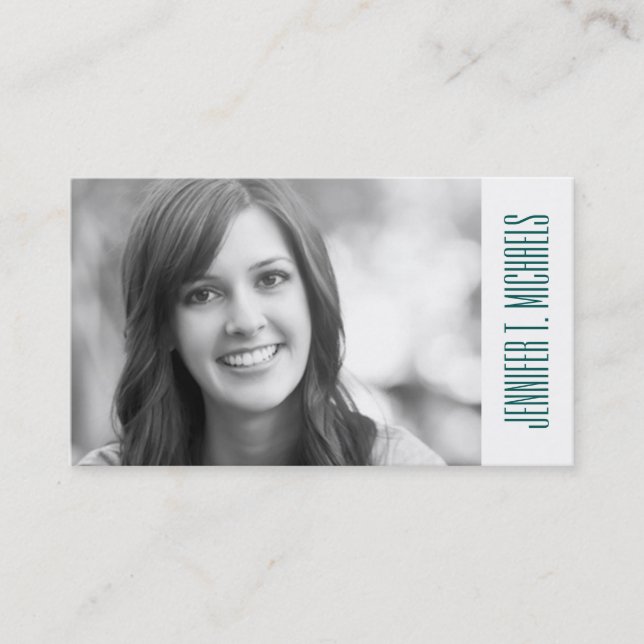Photo Graduation | Orange Starfish Pattern Calling Card (Front)