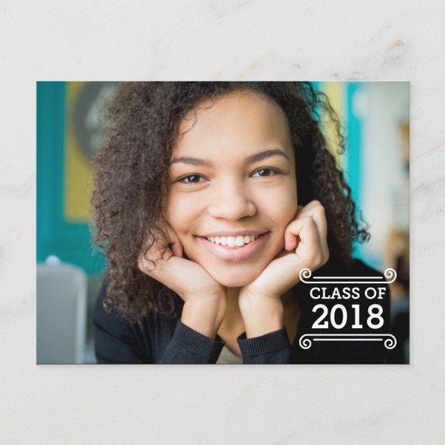 Photo Graduation Party Invitation. Invitation Postcard (Front)