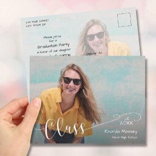 Photo Graduation Party Invitation Postcard