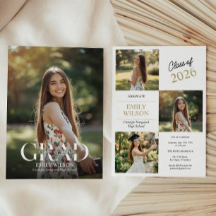 Photo Graduation Party Invite Announcement