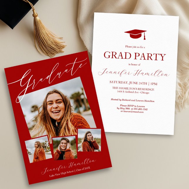 Photo Graduation Party Invite Announcement  (Creator Uploaded)