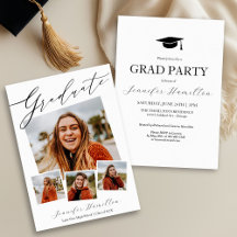 Photo Graduation Party Invite Announcement 