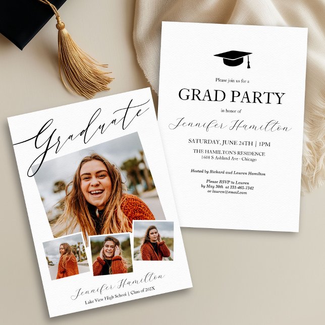 Photo Graduation Party Invite Announcement  (Creator Uploaded)