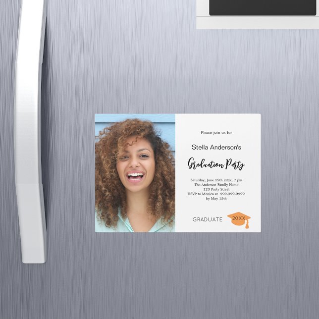 Photo graduation party magnetic invitation (Creator Uploaded)