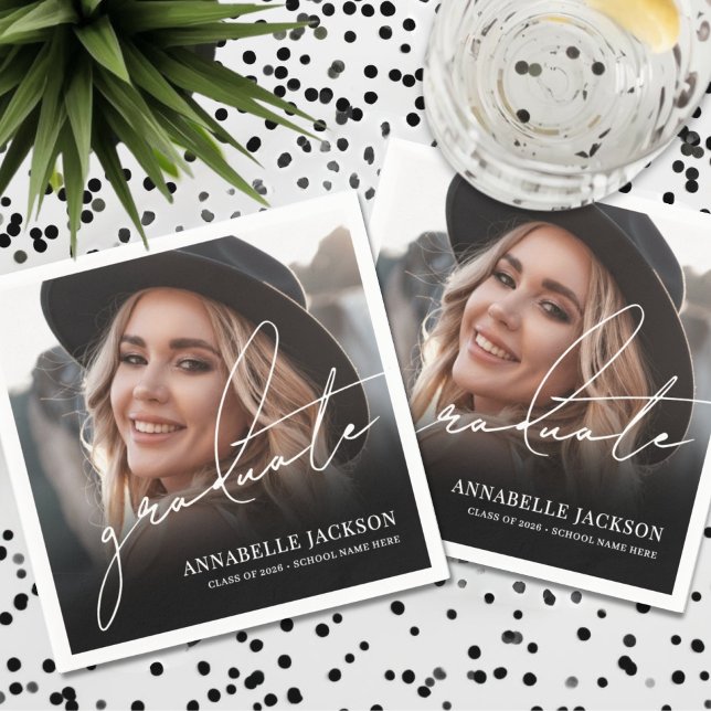 Photo Graduation Party Napkin (Photo Graduation Party Napkins)