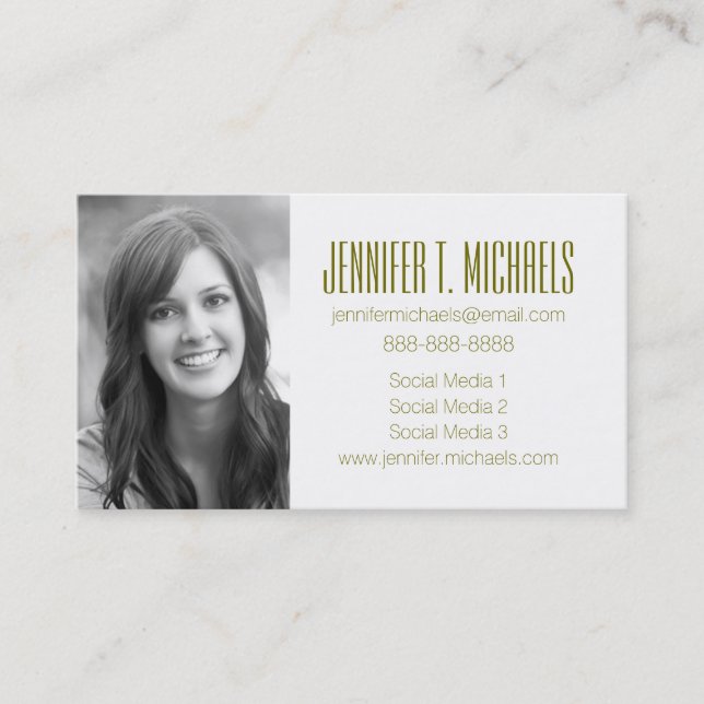 Photo Graduation | Polka-Dot Pattern Calling Card (Front)