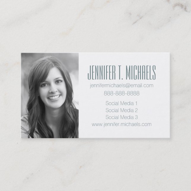 Photo Graduation | Retro Flowers Calling Card (Front)