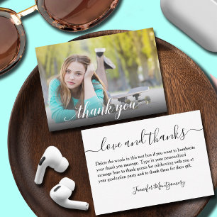 Photo Graduation Thank You Small Note Card