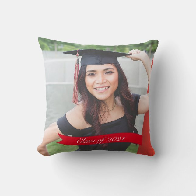 Photo Graduation Throw Pillow Personalised (Front)