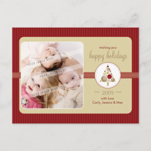 PHOTO GREETING POSTCARD :: modern spotty tree L4