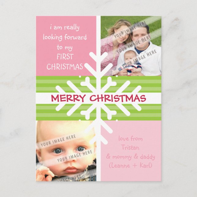 PHOTO GREETING POSTCARD :: snowflake dissection P2 (Front)