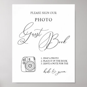 Photo Guest Book Sign Poster