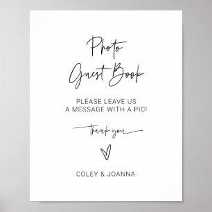 Photo Guest Book Sign Table Poster