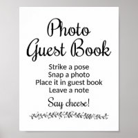 Photo Guest Book Wedding Sign - Rochester