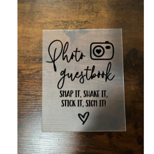 Photo Guestbook  Acrylic Sign