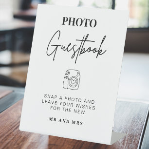 Photo Guestbook   Modern Minimalist Wedding Sign