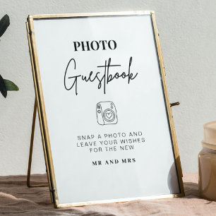 Photo Guestbook   Modern Minimalist Wedding Sign