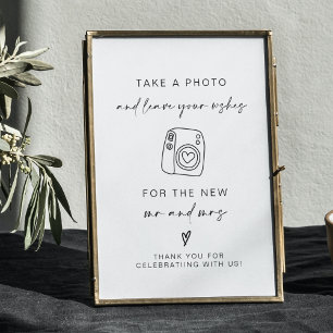 Photo Guestbook Modern Minimalist Wedding Sign
