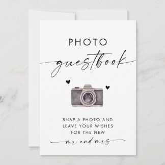 Photo Guestbook Sign | Modern Minimalist Wedding Invitation
