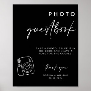 Photo Guestbook   wedding polaroid guest book sign
