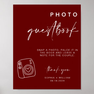 Photo Guestbook   wedding polaroid guest book sign