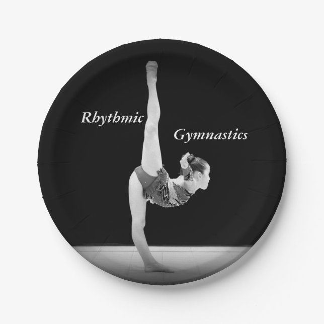 Photo Gymnastic paper plates party supplies (Front)