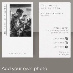 Photo hair stylist hairdresser studio Business Car Card