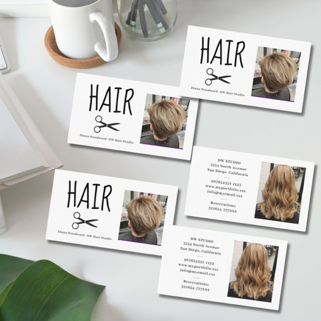 Photo Hairdressers Business Card (Creator Uploaded)