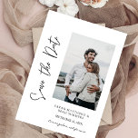 Photo & Hand Typography Save the Date 3 Vertical Invitation<br><div class="desc">Send a cute save the date card with your photo and handwritten typography. Save the dates,  in this style,  for a vertical or landscape / horizontal photo are available.</div>