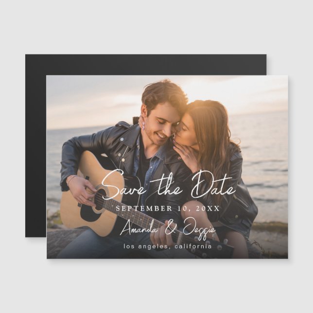 Photo - Handwriting Horizontal Save the Date 3B (Front/Back)