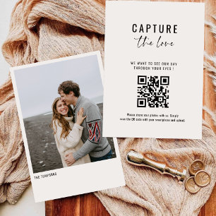 Photo Handwritting Capture The Love QR code  Enclosure Card