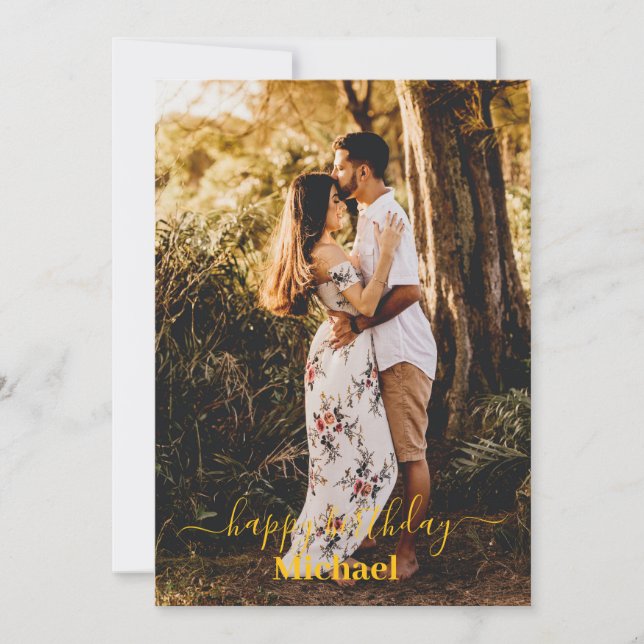 Photo Happy Birthday Card (Front)