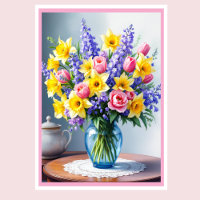 Photo Happy Mother's Day Spring Flowers