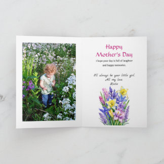 Photo Happy Mother's Day Spring Flowers Card