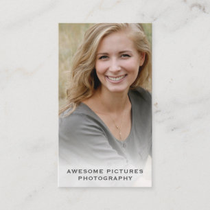 Photo Headshot Social Media Photographer Vertical Business Card