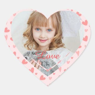 Photo Heart and Love Script Sticker